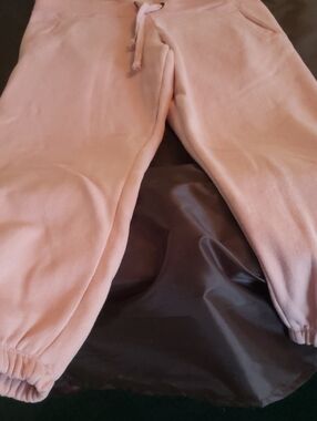 Pink Fleece Jogger Pants - Soft Elastic Cuffs No Size. I Say Adult Small